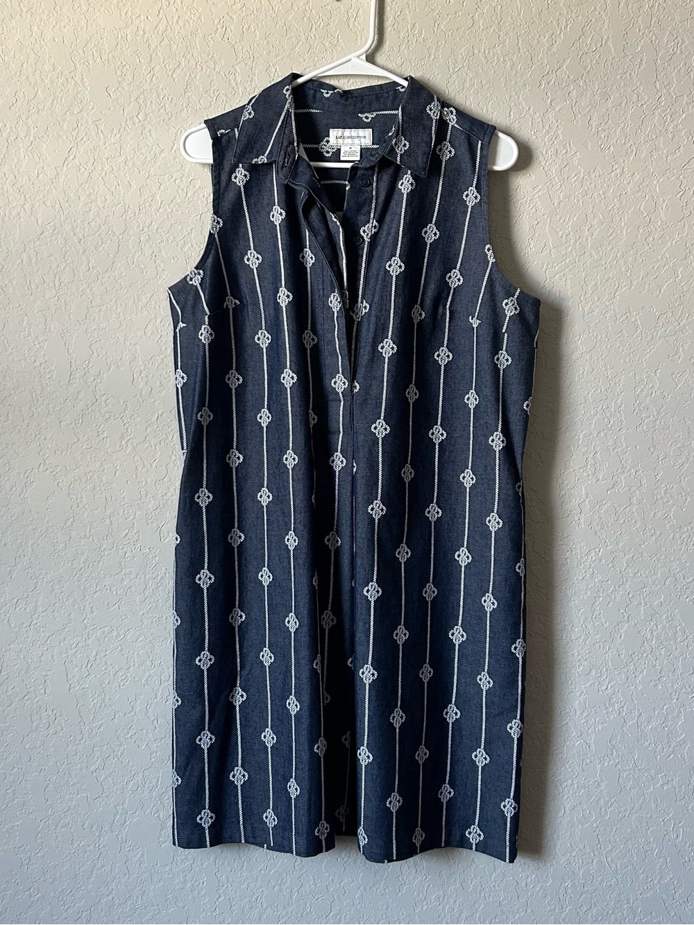 Liz Claiborne Navy A-Line Blue Nautical Dress
